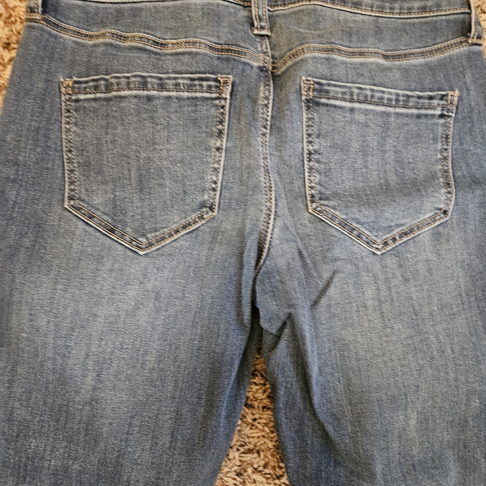 Liverpool Jeans Company Distressed Blue Boyfriend Crop Jeans - Picture 8 of 14